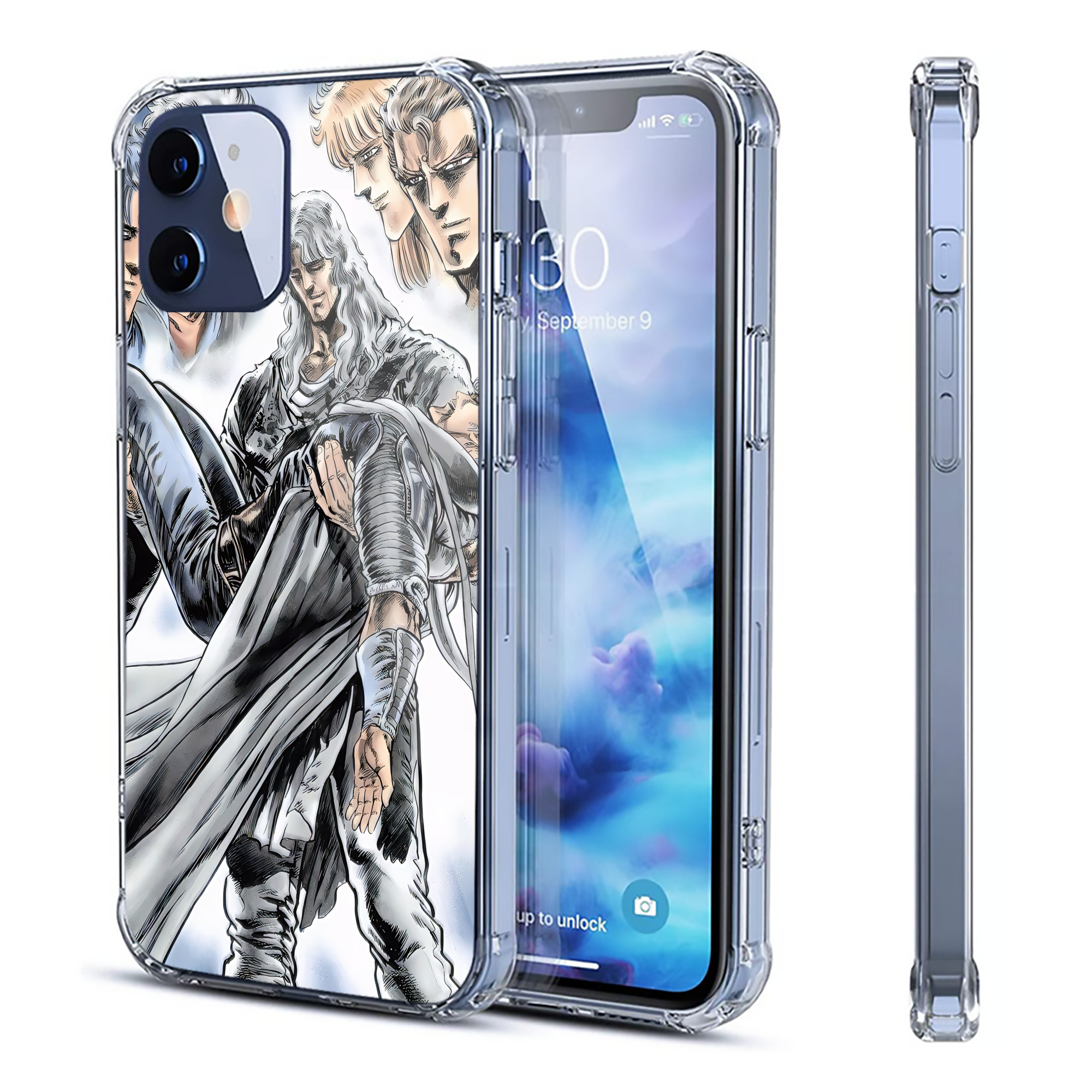 （画像用） 北斗の拳 Fist of the North Star 【iPhone 12シリーズ対応】透明スマホケース（クリアソフトケース）